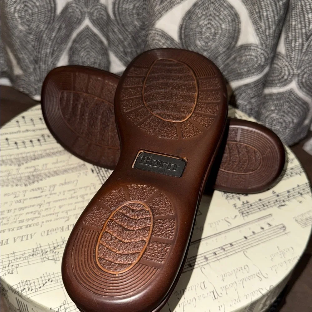 Born Brown Suede/ Brushed Leather Lace Up Oxford Loafers SZ EU 37/ US 6.5 - Picture 7 of 9